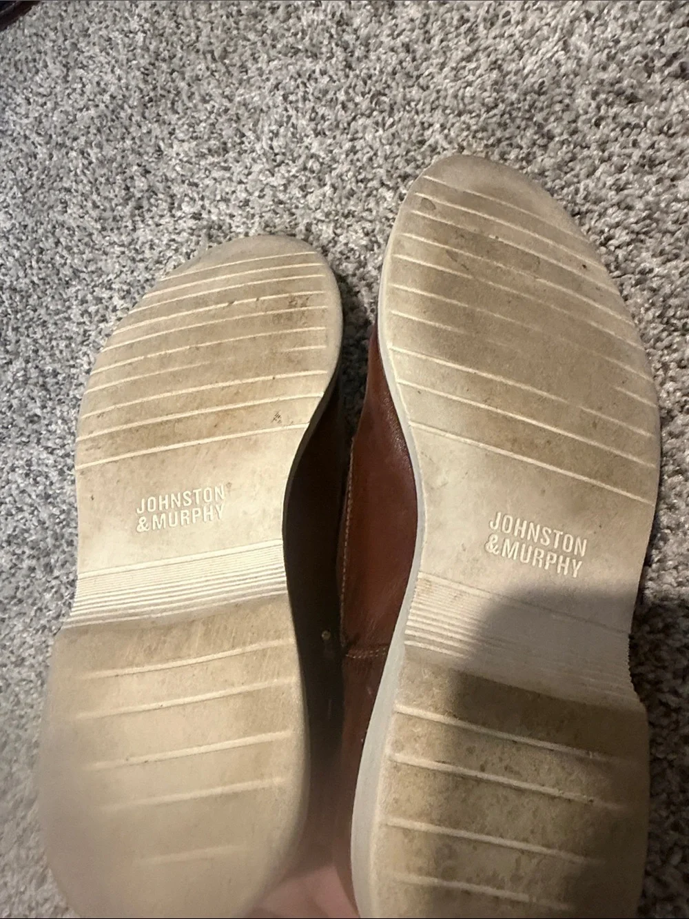 Johnston & Murphy Brown Textured Leather Derby Shoes